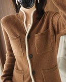 Cashmere Stand Collar Cardigan