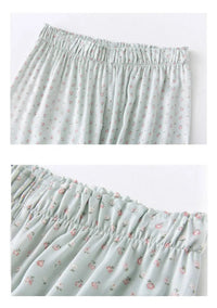 Long-sleeved Shirt & Pants Satin Pajamas Set