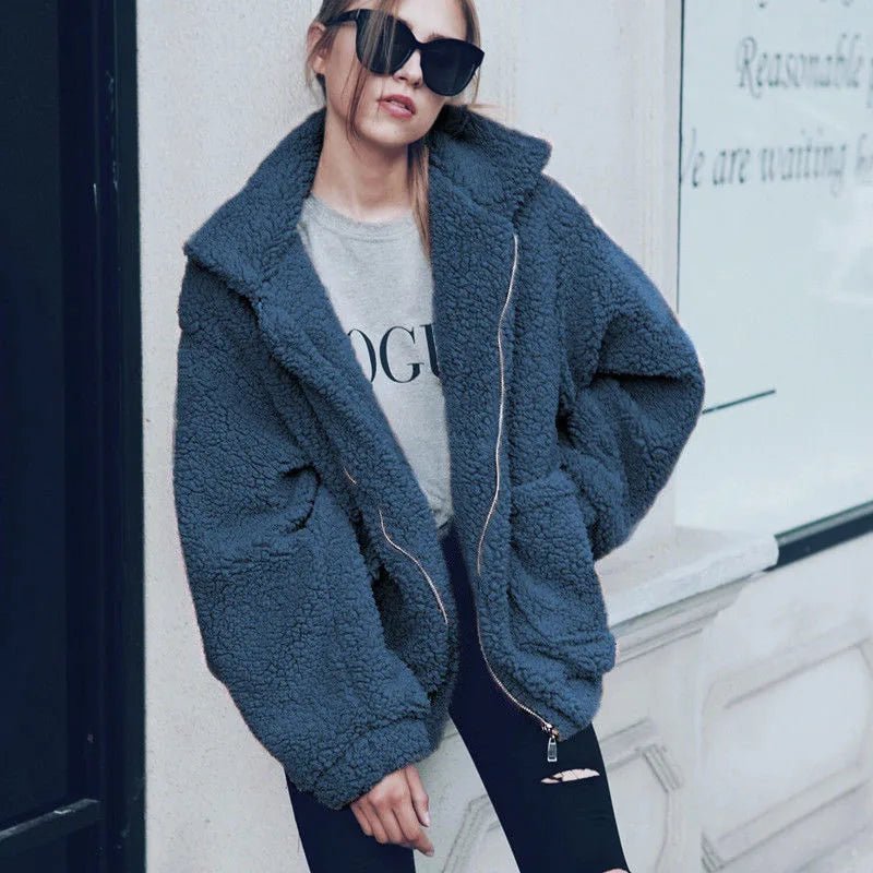 Teddy Fleece Faux Fur Jacket
