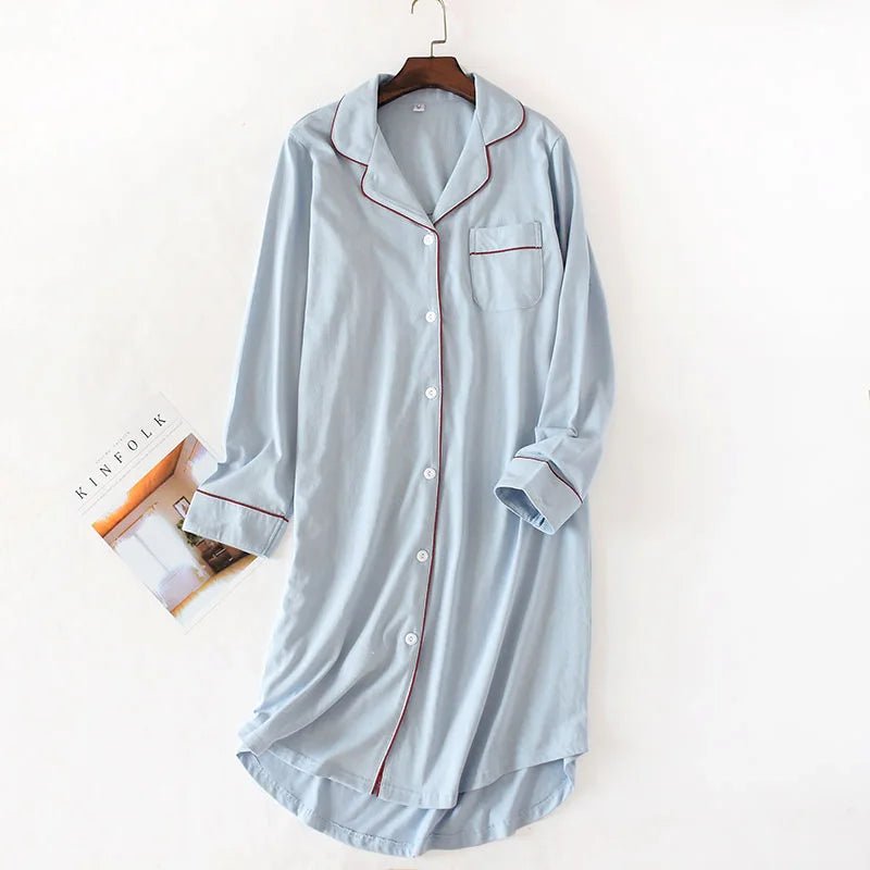 Long Sleeve Cotton Sleepshirt