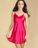 Deep-V Spaghetti-Strap Mini Nightgown