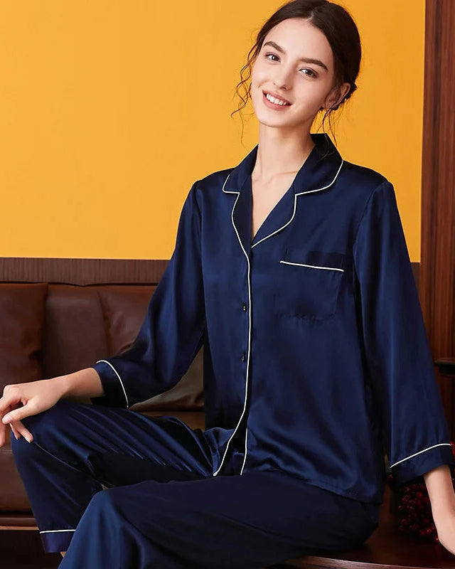 Mulberry Silk Long-Sleeve Pajama Set