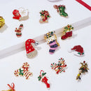 Christmas Tree Rhinestone Brooches