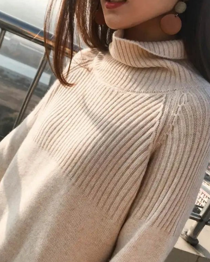 Thick Turtleneck Women's Pullover Knitwear
