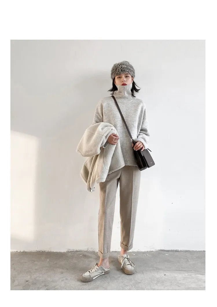 Loose Turtleneck Pullover Sweaters