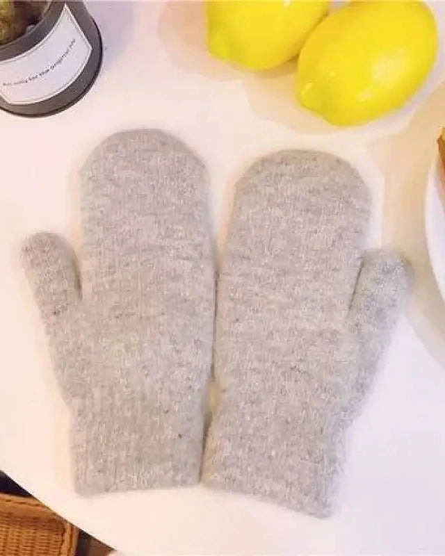 Women's Faux Fur Knit Gloves