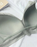Pure Cotton Ultra-Thin Triangle Cup Push-Up Bra Set