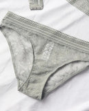 Pure Cotton Ultra-Thin Triangle Cup Push-Up Bra Set