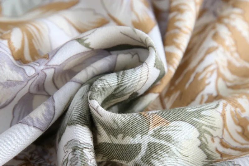 Printed Short Sleeve Shirt & Shorts Satin Pajamas Set