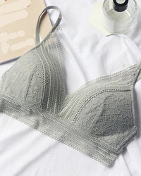 Pure Cotton Ultra-Thin Triangle Cup Push-Up Bra Set