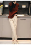 V-Neck Wool Knitted Sweater Vest