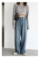 High Waist Wide Leg Denim Pants