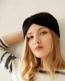 Knitted Cashmere Cross-Shaped Warm Headband