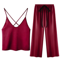 Camisole and Pants Satin Pajama Set