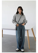 High Waist Wide Leg Denim Pants