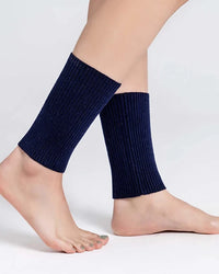 Ribbed Wool Blend Ankle Warmers