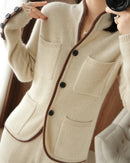 Cashmere Stand Collar Cardigan