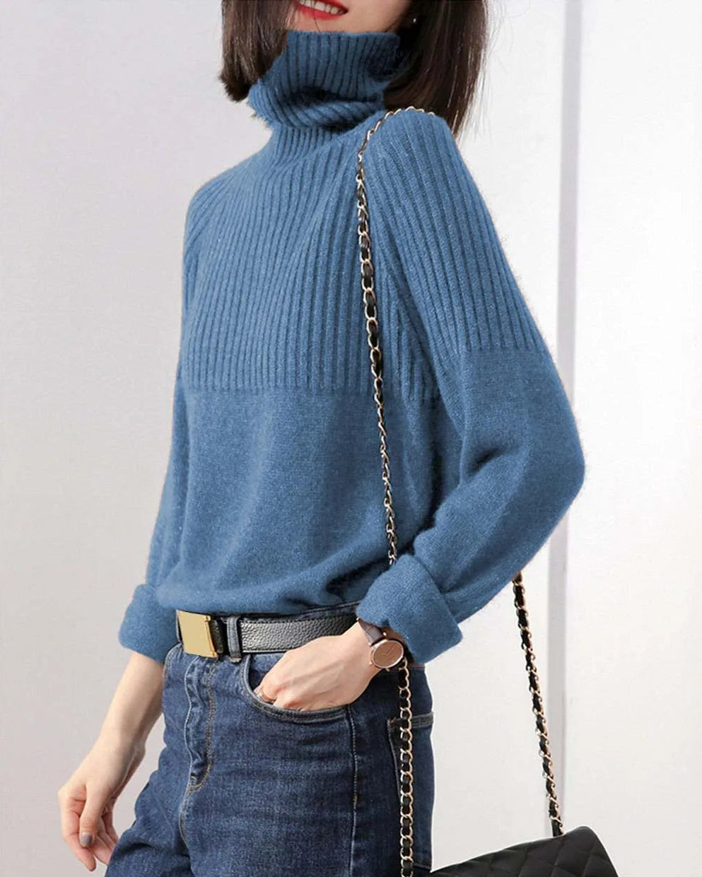 Thick Turtleneck Women's Pullover Knitwear
