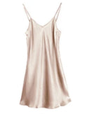Mulberry Silk V-Neck Slip Nightgown