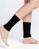 Ribbed Wool Blend Ankle Warmers