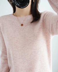 Merino Wool Round Neck Pullover Sweater