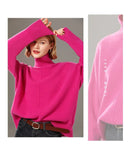 Turtleneck Solid Color Cashmere Sweater