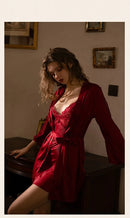 Sexy Lace Nightdress & Short Robe Set