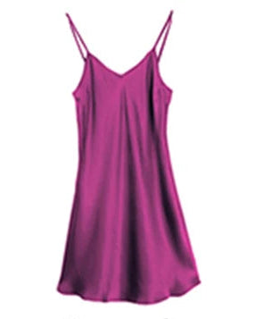 Mulberry Silk V-Neck Slip Nightgown