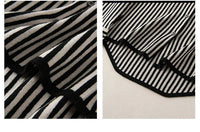 Striped Turn-down Collar Wool Knitted Shirt