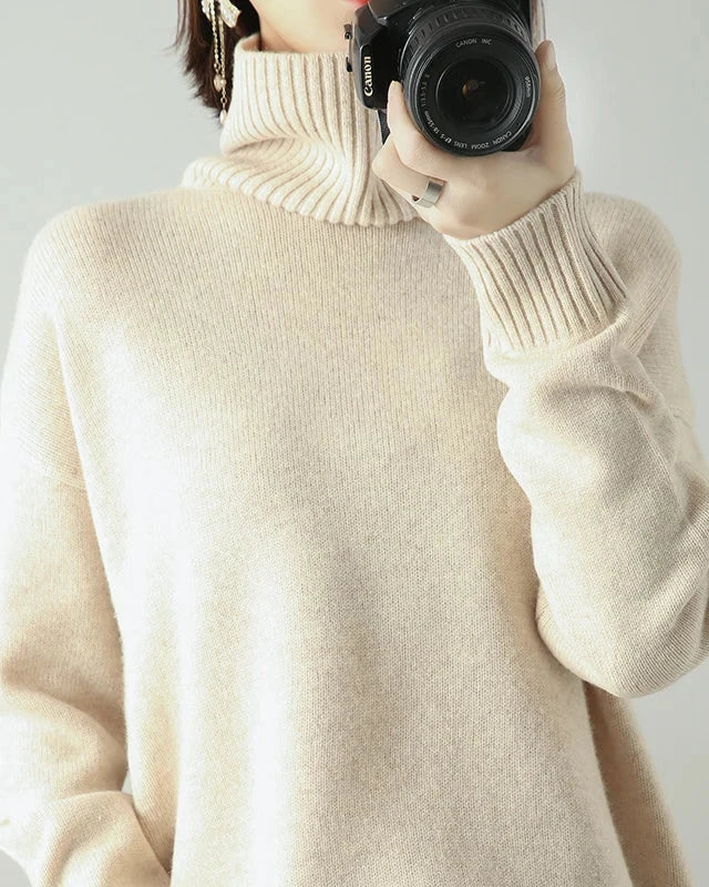 Pure Wool Turtleneck Sweater