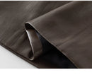 High Waist A-line Leather Skirt
