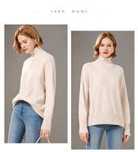 Turtleneck Solid Color Cashmere Sweater