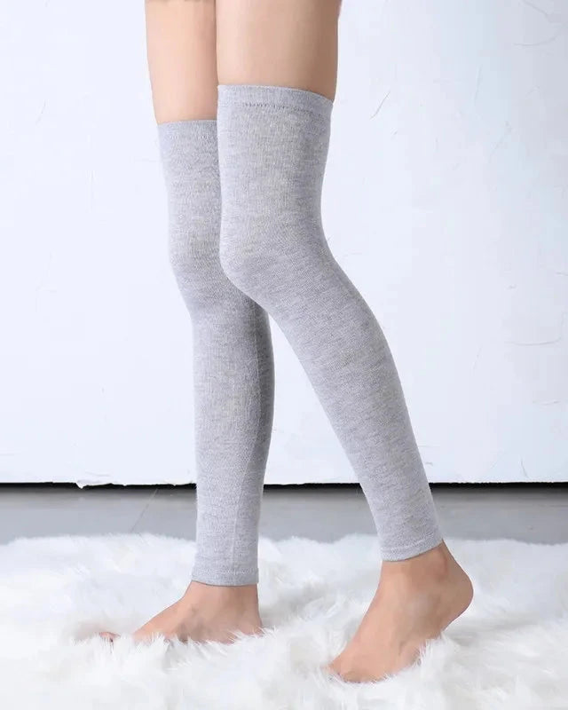 Knit Cotton Blend Leg Warmers