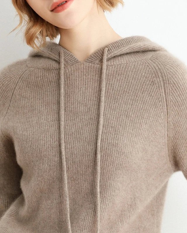 Wool Knitted Hooded Sweater
