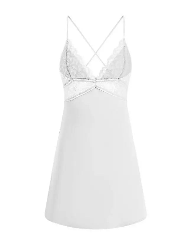 Sexy Lace Satin Nightdress