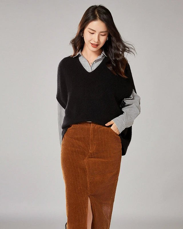 Oversized Wool Knitted Vest