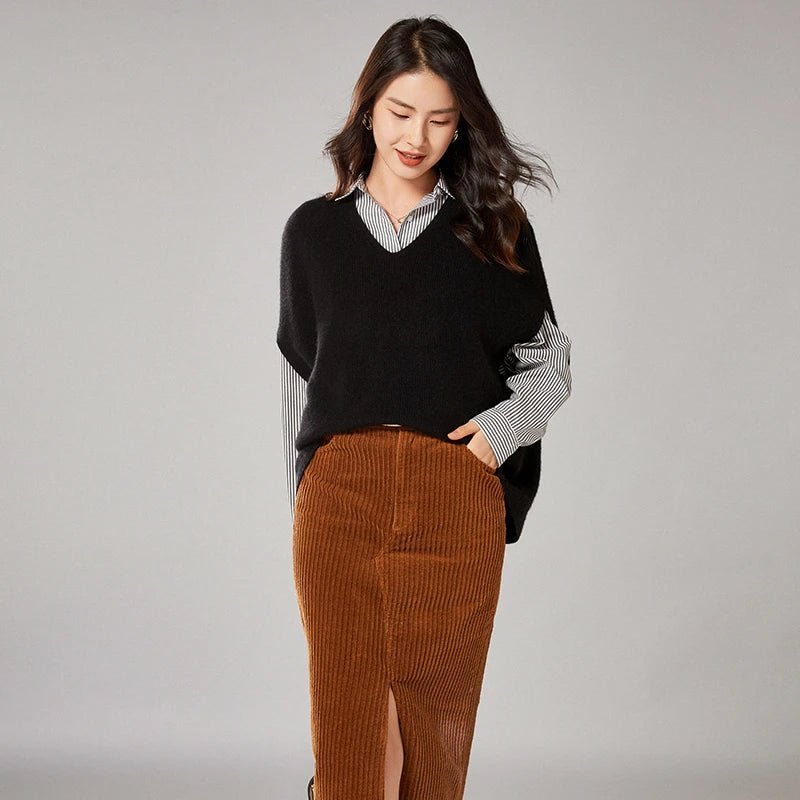 Oversized Wool Knitted Vest