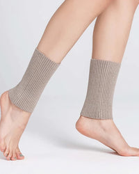 Ribbed Wool Blend Ankle Warmers