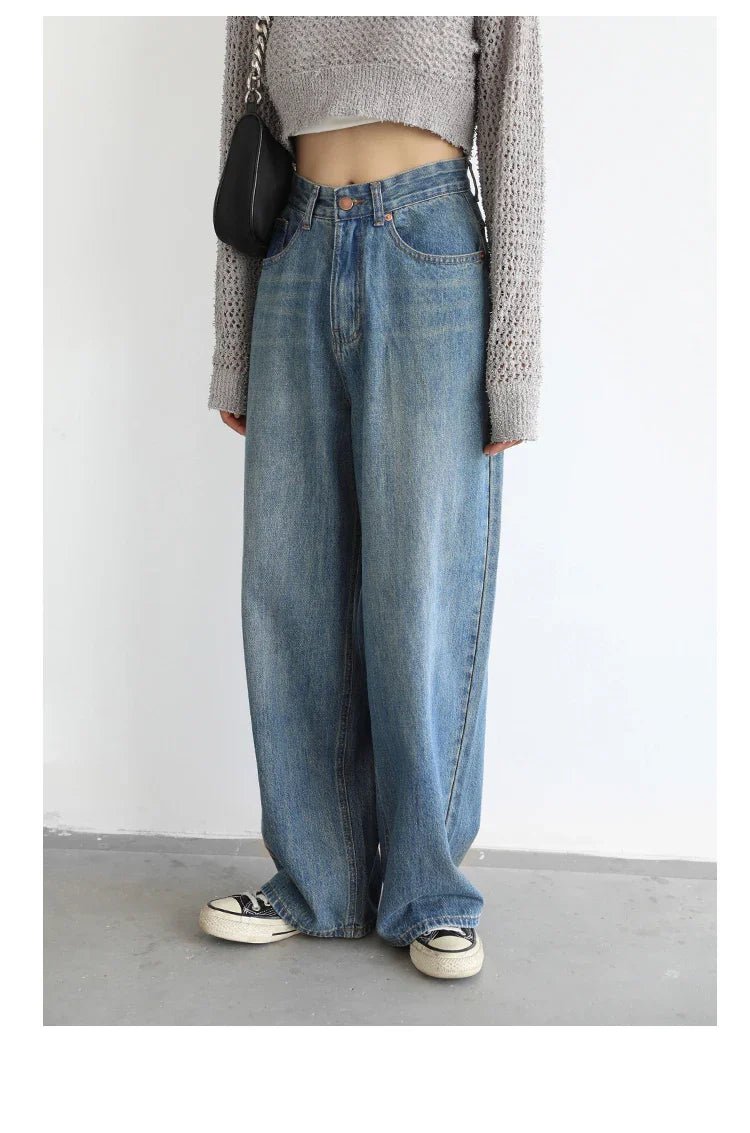 High Waist Wide Leg Denim Pants