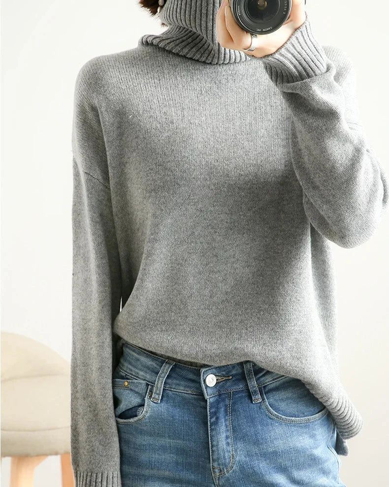 Pure Wool Turtleneck Sweater