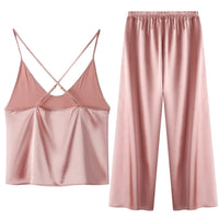 Camisole and Pants Satin Pajama Set