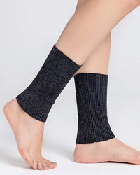 Ribbed Wool Blend Ankle Warmers