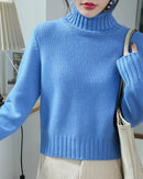 Wool Turtleneck Slim Knit Sweater