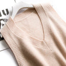V-Neck Wool Knitted Sweater Vest