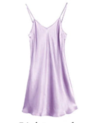 Mulberry Silk V-Neck Slip Nightgown