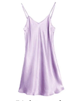 Mulberry Silk V-Neck Slip Nightgown