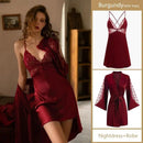 Sexy Lace Nightdress & Short Robe Set