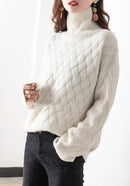 Slouchy Turtleneck Wool Sweater
