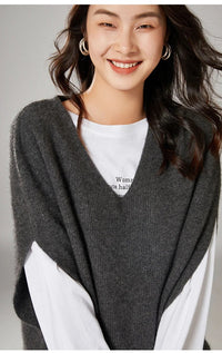 Oversized Wool Knitted Vest