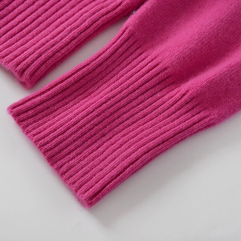 Turtleneck Solid Color Cashmere Sweater